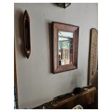 Wood Framed Hanging Mirror
