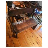 Wooden and Iron Bench
