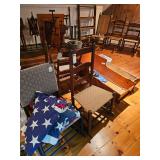Wood Chairs, US Flags