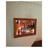 Wood Framed Hanging Mirror