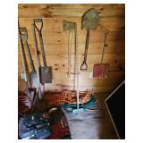 Shovels, Ax,  Lawnmower, Outdoor Extension Cords