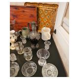 Glassware, Vases, Candlestick Holder