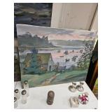 Nautical Themed Oil Painting by James E Hughes