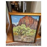 Framed Oil Painting by James E Hughes