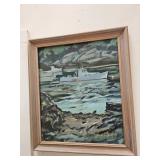 Nautical Themed Oil Painting by James E Hughes