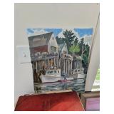 Nautical Themed Oil Painting by James E Hughes