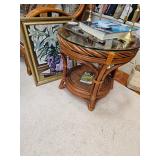 Glass Topped End Table