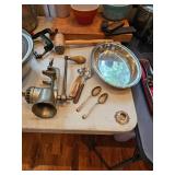 Kitchen Grinder, Utensils, Silver Plate