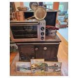 Electric Toaster Oven, Pots, Antique Cook Stove