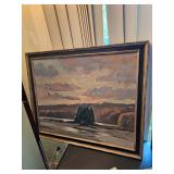 Framed Oil Painting by James E Hughes