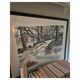 Framed Oil Painting by James E Hughes