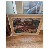 Framed Oil Painting by James E Hughes
