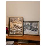 Framed Oil Painting by James E Hughes