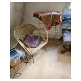 Wicker Chair, Throw Blankets