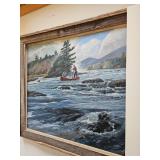 Nautical Themed Oil Painting by James E Hughes