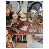 China Pieces, Tea Pot, Cigar Cutter, Tape Measure, Glassware
