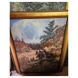 Framed Oil Painting by James E Hughes
