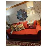 Sofa, Throw Pillows, Oriental Rug