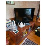TV, TV Stand, Books