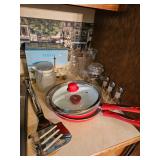 Pots,Pans, Vase, Spatula, Glass Bottles