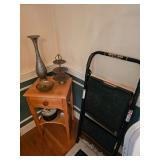 Side Table, Vase, Step Stool