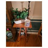 Side Table, Artificial Plant, Mug
