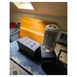 Electric Heaters, Padded Storage Box/Bench