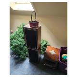 Speakers, Basket, Artificial Christmas Tree