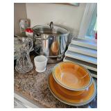 Glass Pitcher, Stainless Pots, Bowls