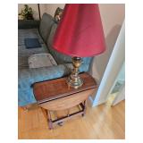 Drop Leaf Side Table, Table Lamp
