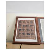 History of Famous American Flags Framed Photo