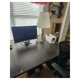 Table Lamp. Computer Monitor, Desk