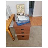 Table with Drawers, Sewing Supplies
