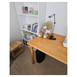 Table Lamp, Desk Table, Books, Bookshelf
