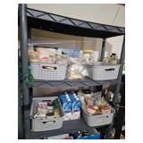 Pantry Items, Plastic Shelving