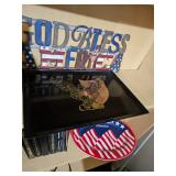Patriotic Signs and Plate 