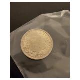 1982 Swiss 5 Franc coin