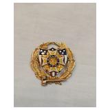 10k Gold VFW Auxiliary Pin 