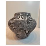 Acoma Pottery Vase Signed Felix Poncho Jr 