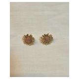 14k Gold Flower Earrings 