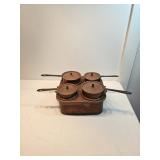 Rare Antique Lewis And Conger Copper Cook Set 