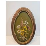 Oil On Board Floral Painting 