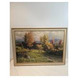 Cart Path Into The Mountains Oil On Canvas By Frank Simons 1923 