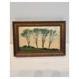 Small Antique Oil On Canvas Painting  