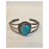 Sterling And Turquoise Bracelet 