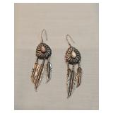 Silver Feather Earrings 