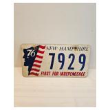 New Hampshire 1976 License Plate 