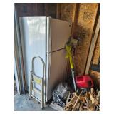 Step Stool, Fridge, Weed Wacker, Gas Can