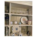 Glassware, Serving Plates, Clock, Mug