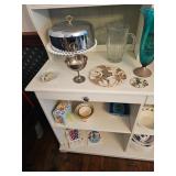 Silver Cup/Chalice, Pie/Cake Server, Glass Pitcher, Vase